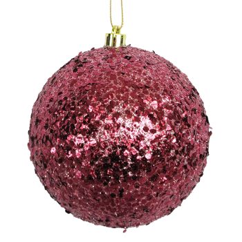 BALL GLITTER-MIXED  100MM BOYSENBERRY