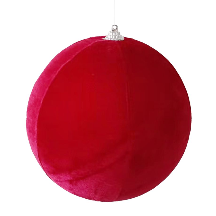 BALL FABRIC VELVET 6" BURGUNDY
