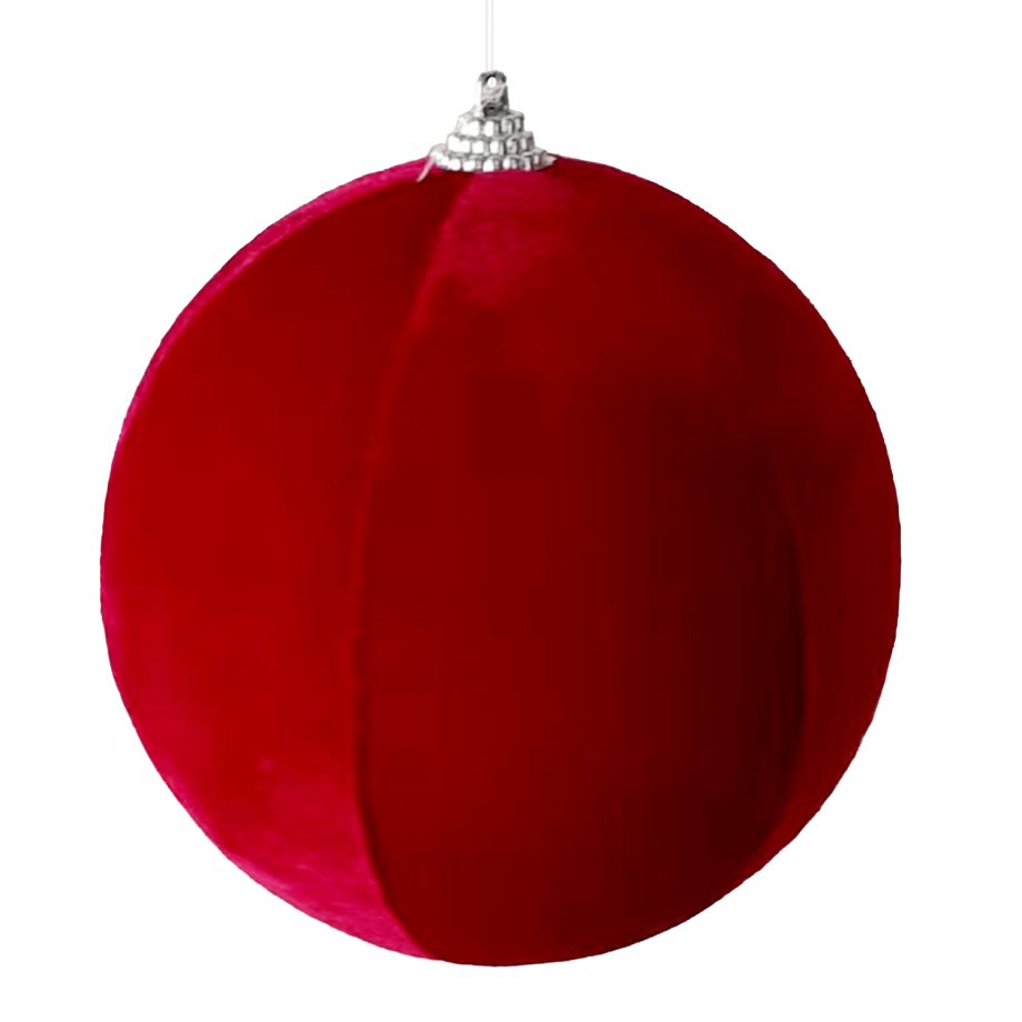 BALL FABRIC VELVET 4.5" BURGUNDY