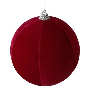 BALL FABRIC VELVET 4" BURGUNDY