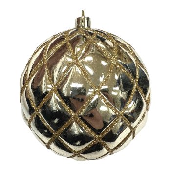 BALL DIAMOND PT. 100MM SHINY GOLD W/ GOLD GLTR.