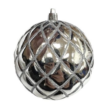 BALL DIAMOND PT. 100MM SHINY SILVER W/ SILVER GLTR.