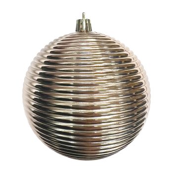 BALL RIBBED 100MM SHINY ROSE GOLD