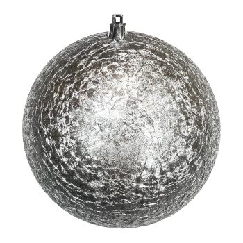 BALL EMBOSSED 100MM MATTE SILVER