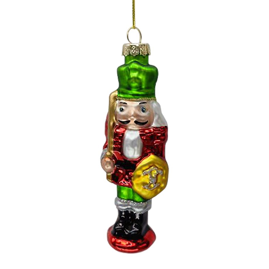 ORN GLASS - NUTCRACKER 4.5" RED/GREEN