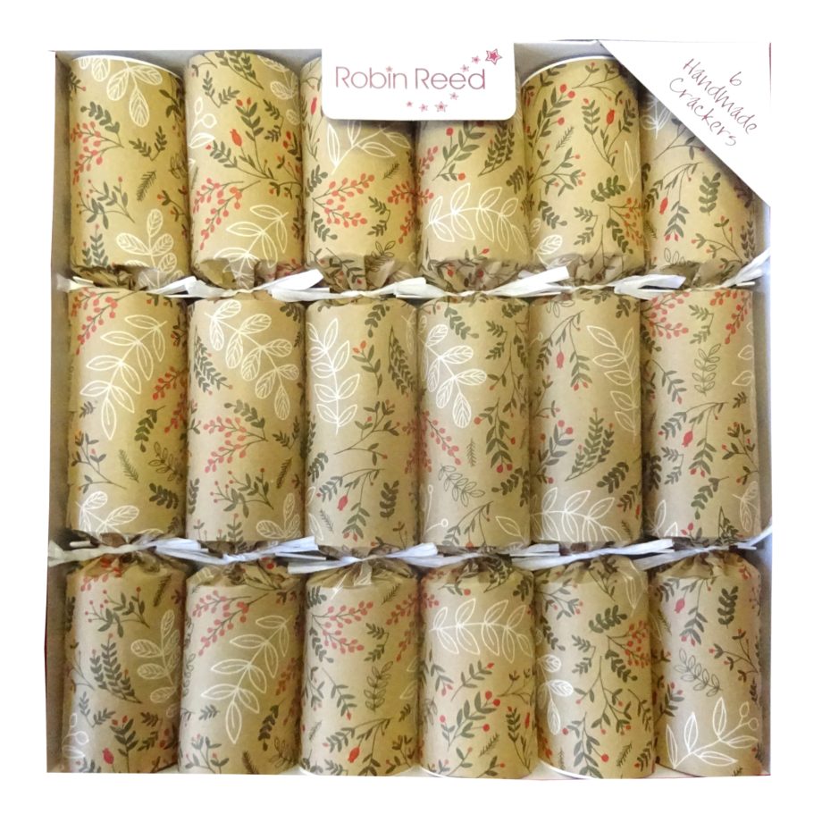 CHRISTMAS CRACKER PREMIUM 6PCX12"LEAF FOLIAGE W/ PICCADILLY GIFT INSIDE