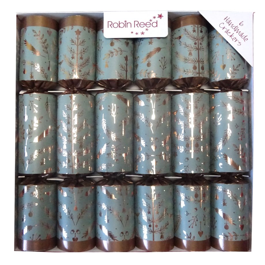 CHRISTMAS CRACKER PREMIUM 6PCX12" COPPER FLEUR DE LIS W/ PICCADILLY GIFT INSIDE