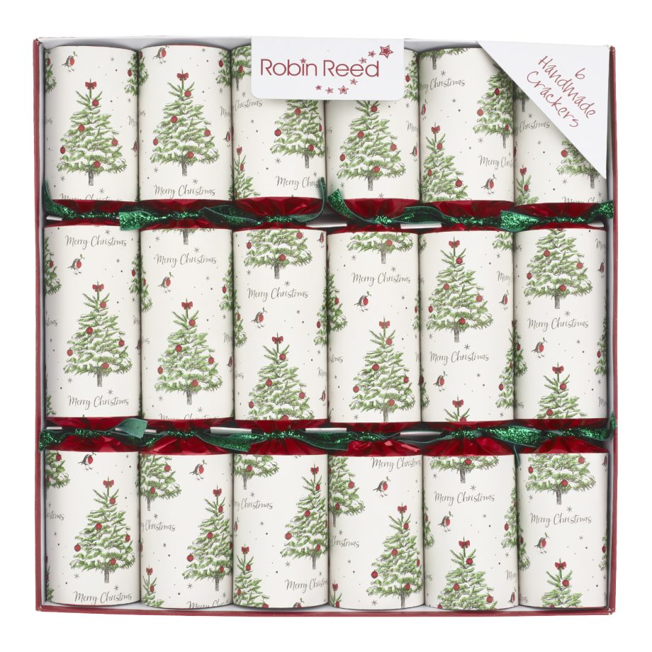 CHRISTMAS CRACKER PREMIUM 6PCX12" CHRISTMAS TREE W/ PICCADILLY GIFT INSIDE