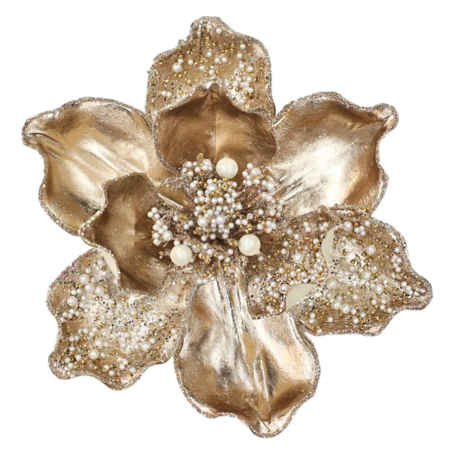 MAGNOLIA HEAD ROSE GOLD 8.5" LEATHER W/ CLIP
