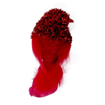 BIRD RED FEATHERS 6" SEQUINS