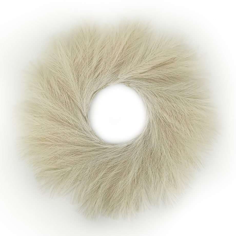 WREATH PAMPAS GRASS 24" IVORY/ NATURAL