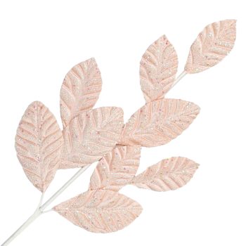 SPRAY LEAVES FROSTED 28" SLATE GREEN