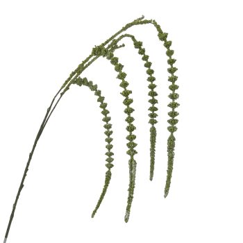 SPRAY HANGING GRASS BEADS 38" MOSS GREEN