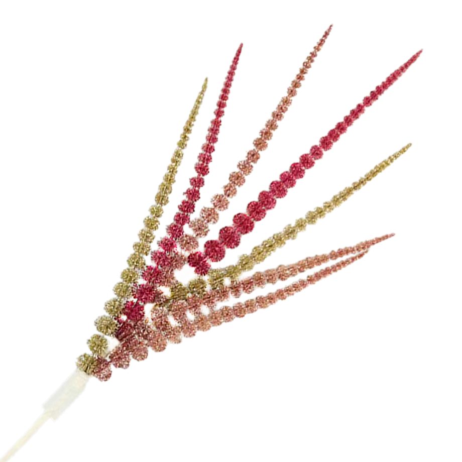 SPRAY GRASS 30" PINK/FUCHSIA/MULTI GLITTER