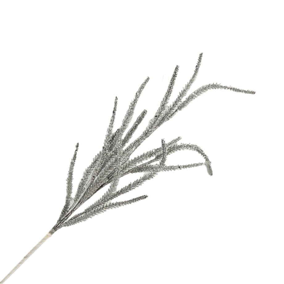SPRAY GRASS 29.5" SILVER GLITTER