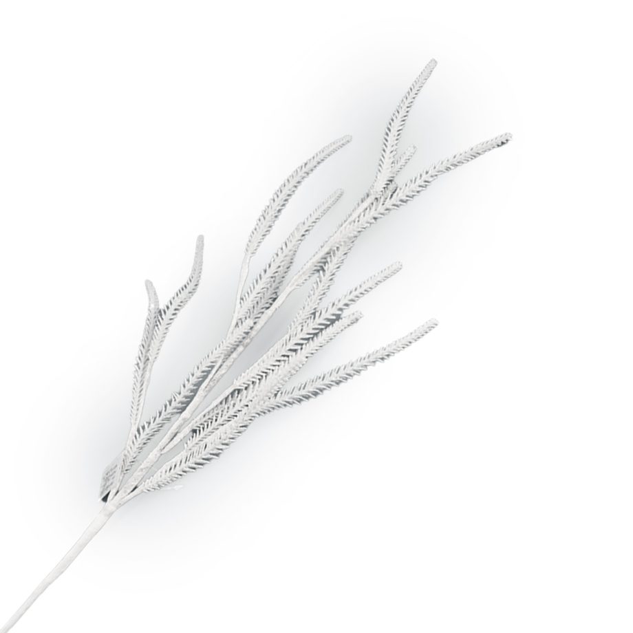 SPRAY GRASS 29.5" WHITE GLITTER
