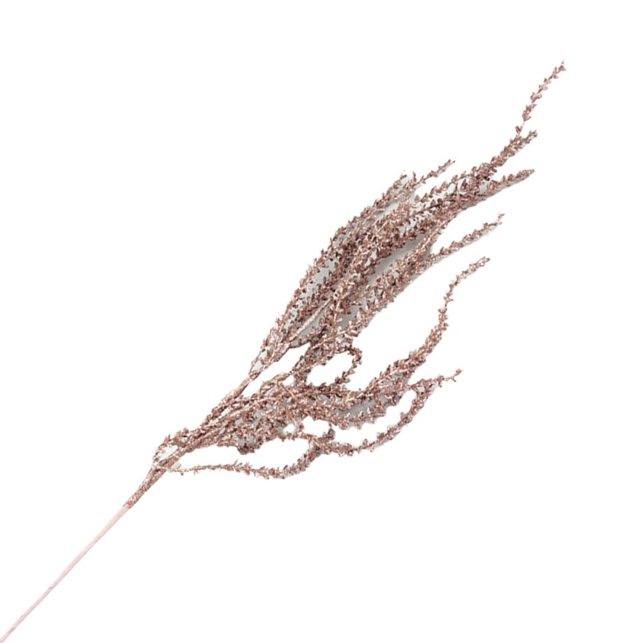 SPRAY HANGING PINE 35.5" ROSE GOLD GLITTER