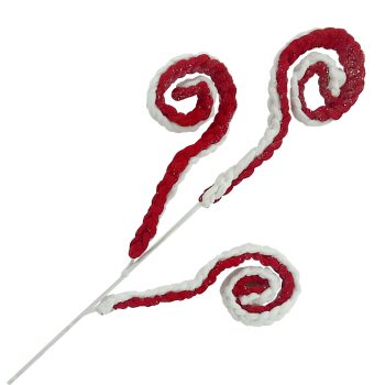 SPRAY SWIRL FABRIC 32" RED/WHITE CANY CANE