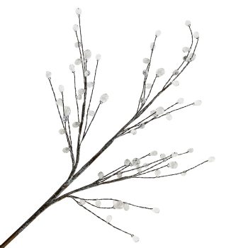 SPRAY TWIG /CRYSTALS 26" CLEAR BEADS
