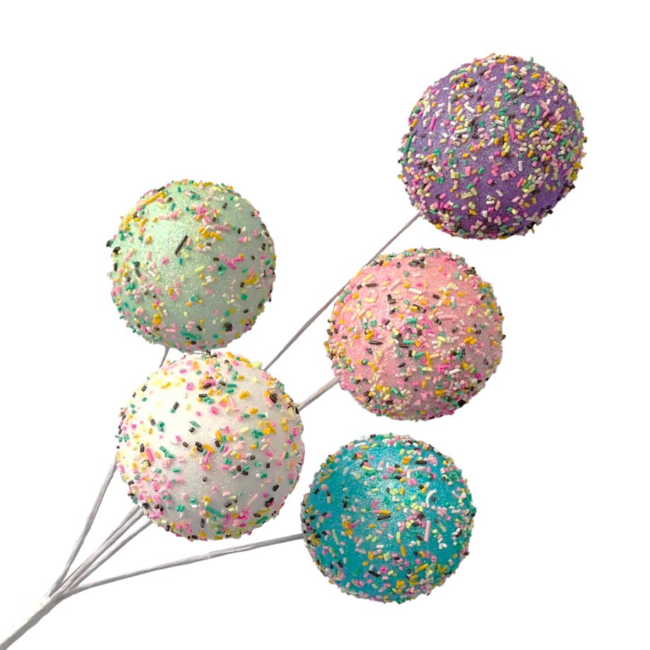 SPRAY CANDY BALLS 24" MULTI W/ COLORFUL SPRINKLES