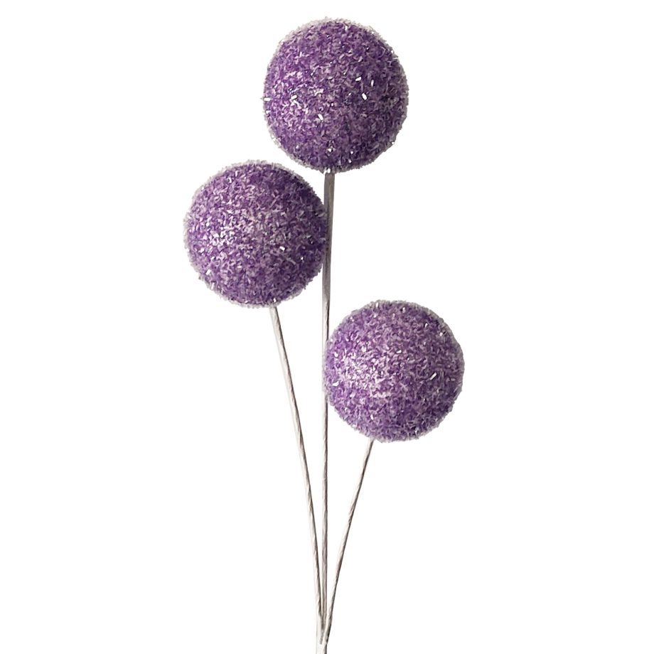 BALL SPRAY 24"X3 ICED FLAKES/GLITTER