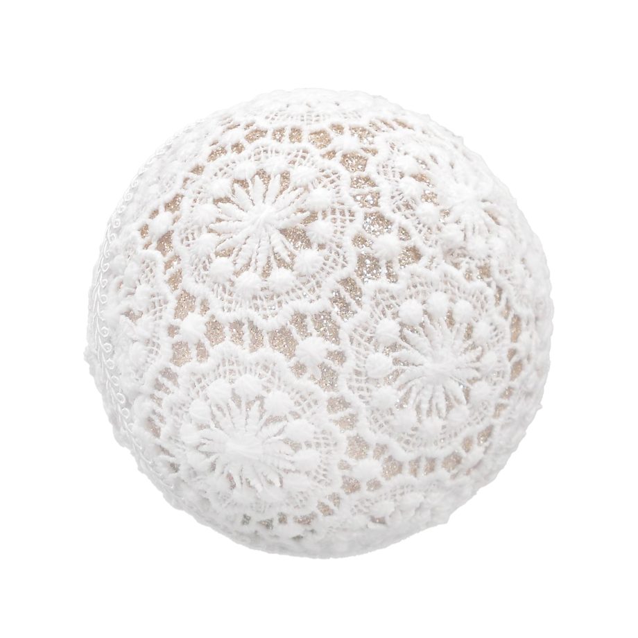 BALL FABRIC LACE 4.5" IVORY