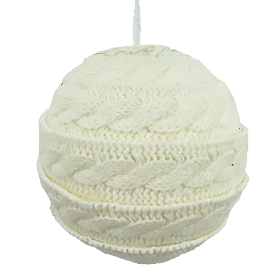 BALL FABRIC KNITTED 4.5" CREAM