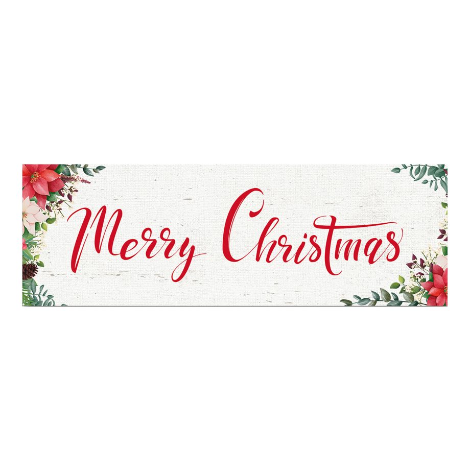 CANVAS 24"x8" LIGHT UP "MERRY CHRISTMAS" 30PCS LED FIBERS+6/18TIMER