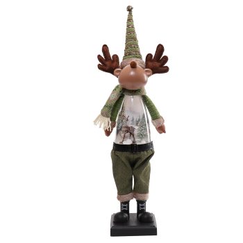 REINDEER STANDING 27" MUSICAL & LIGHTING SCENE (3AA B/O-NOT INCLUDED)
