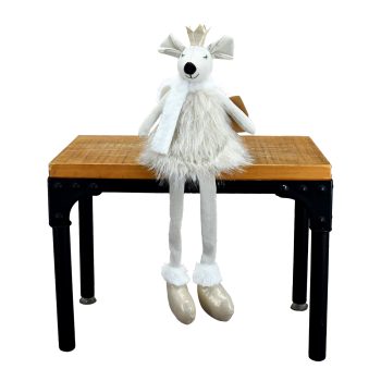MOUSE PLUSH DAGLING LEGS 17.5" IVORY