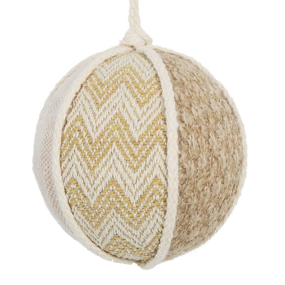 BALL FABRIC WOVEN 3" BROWN/ CREAM/ NAT