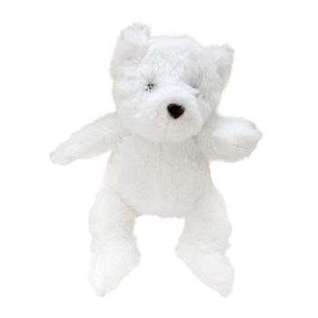 TEDDY BEAR PLUSH 9.5" WHITE