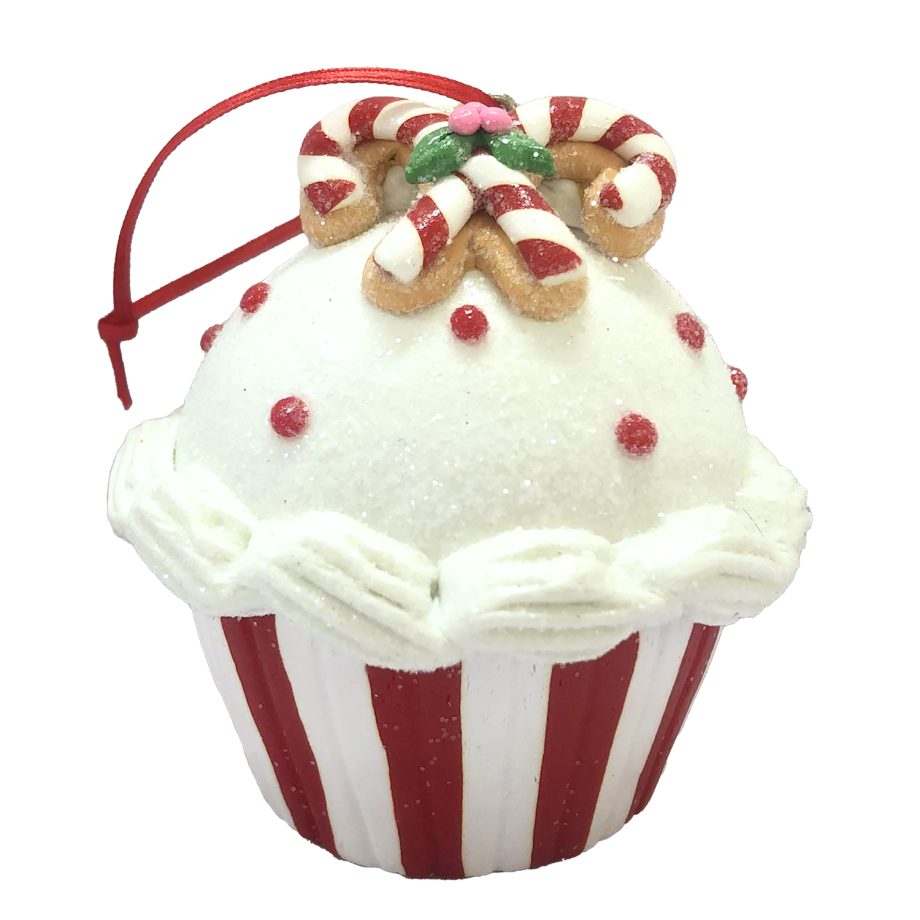 ORN CANDY CANE SANTA ON TRAIN 3.5" CLAY DOUGH
