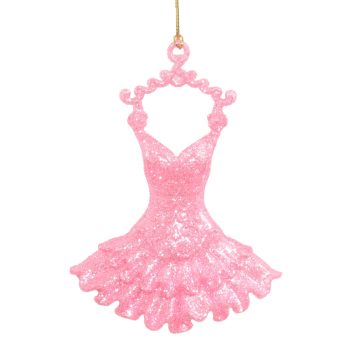 ORN PINK- DK BALLERINA DRESS 5" W/ GLTR.