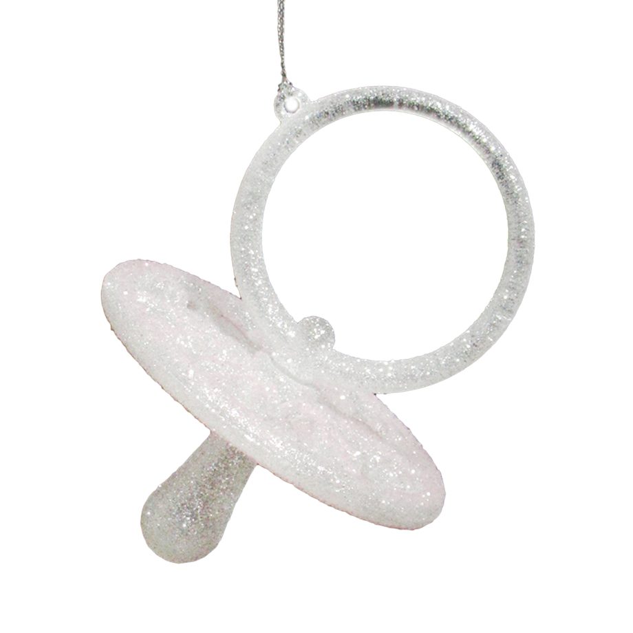 ORN PINK-LIGHT SOOTHER 4" 3-D W/ ICE GLTR.