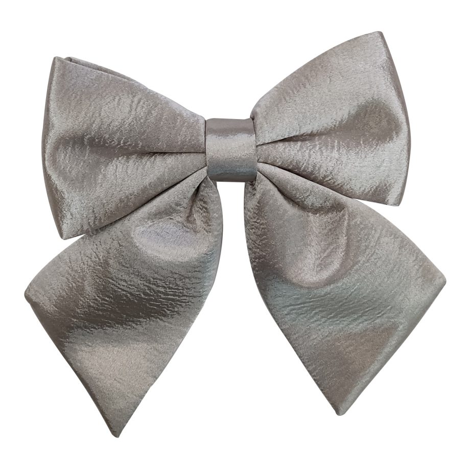 BOW SPONGE/FABRIC 8.5" SILVER