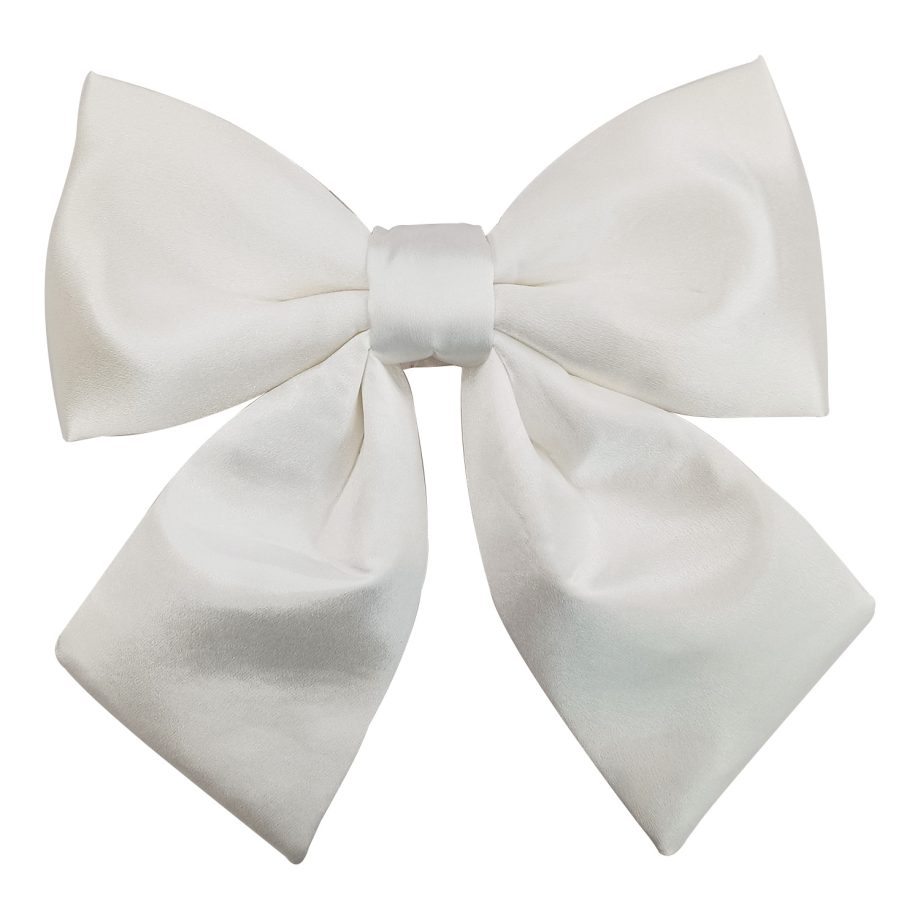 BOW SPONGE/FABRIC 13" IVORY