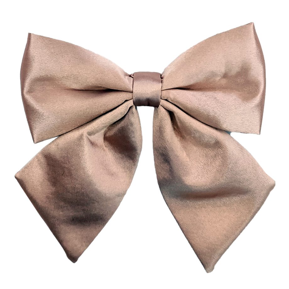 BOW SPONGE/FABRIC 8.5" ROSE GOLD