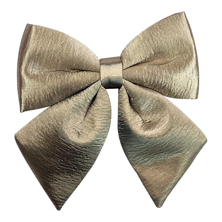 BOW SPONGE/FABRIC 8.5" GOLD