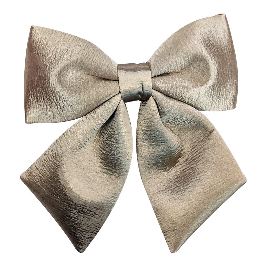 BOW SPONGE/FABRIC 13" GOLD