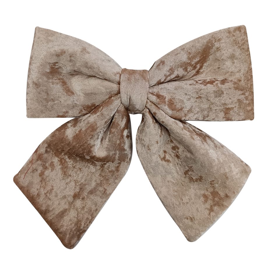 BOW SPONGE/FABRIC 13" ROSE GOLD VELEVT
