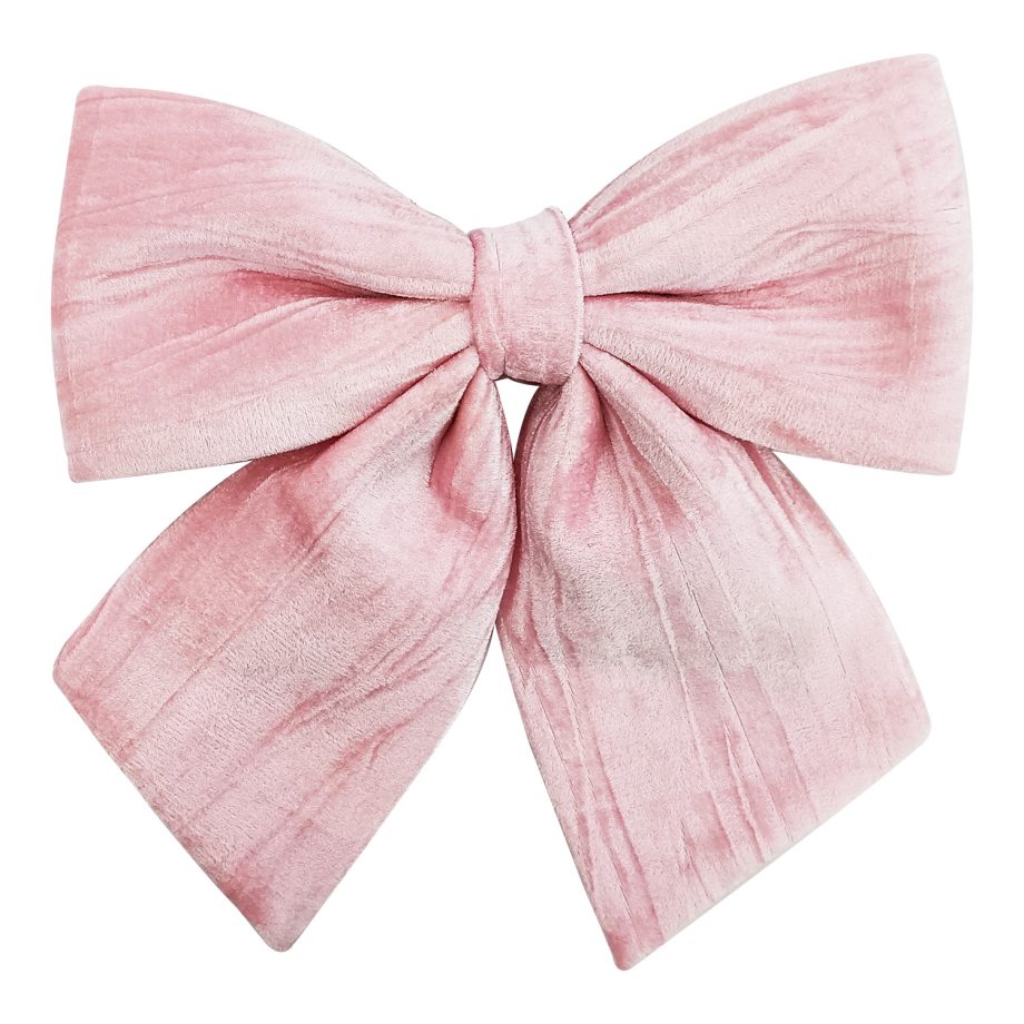 BOW SPONGE/FABRIC 13" PINK VELEVT