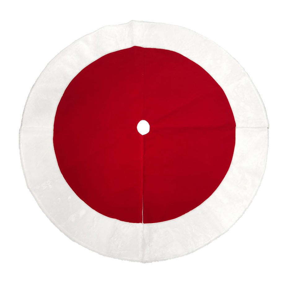 TREE SKIRT 48" RED/WHITE