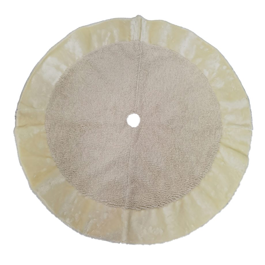 TREE SKIRT 48" BROWN/IVORY