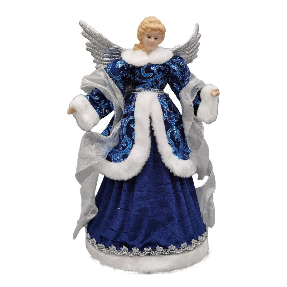 ANGEL TREE TOP 16" BLUE/WHITE