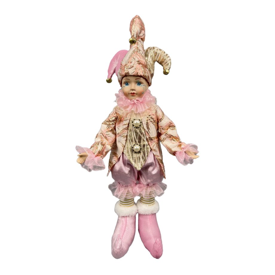 DOLL STANDING 18" PINK/GOLD