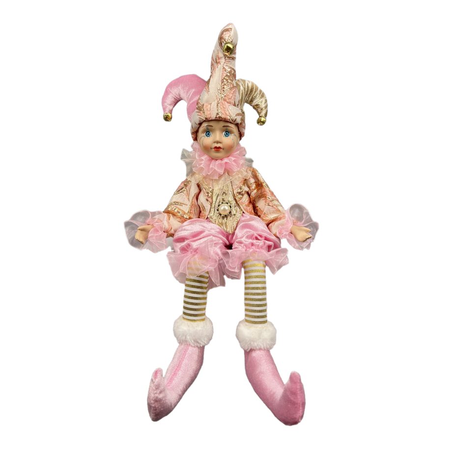 JESTER SITTING 17" PINK/GOLD