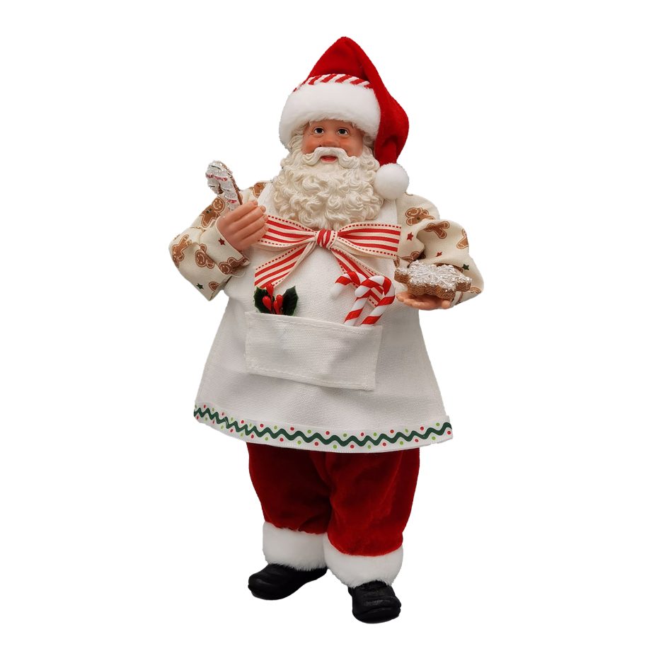 SANTA STANDING 11" BAKING RED/WHITE BAKER