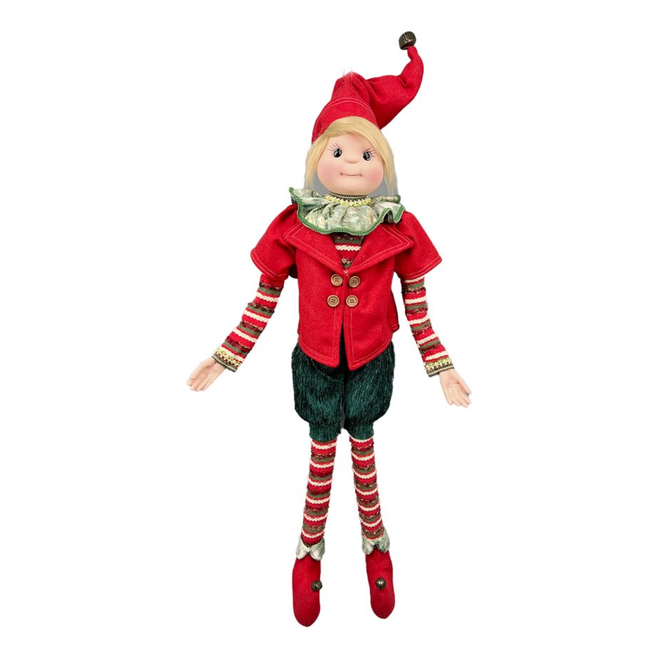 POSABLE ELF 36" RED/GREEN