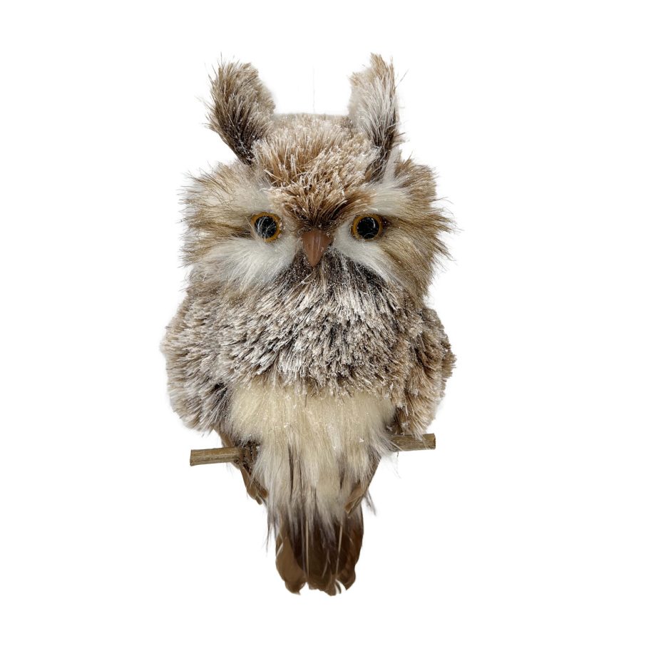 OWL BROWN/WHITE 5" SNOW FLOCKING